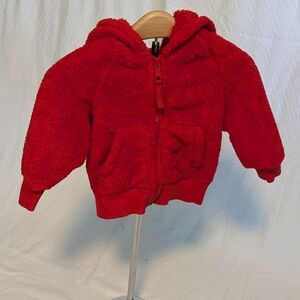 Cozy Marshmallow Red Hooded Jacket